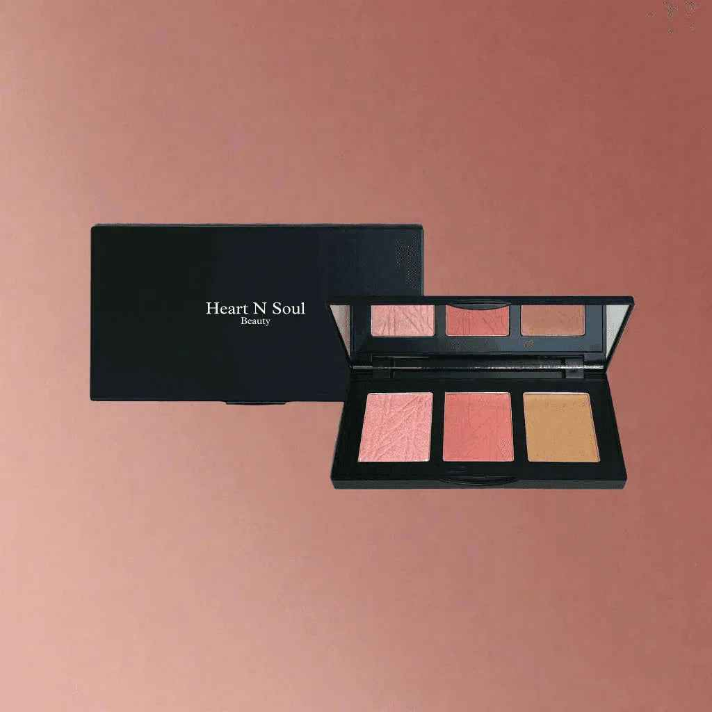 3-in-1 Cheek Palette for Contour, Blush & Highlight