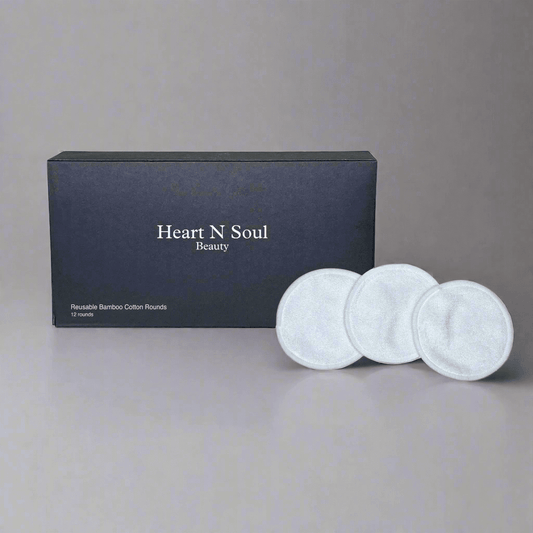 Reusable Bamboo Cotton Rounds - Heart N Soul Beauty