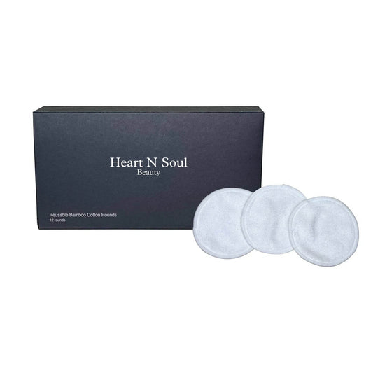 Reusable Bamboo Cotton Rounds - Heart N Soul Beauty