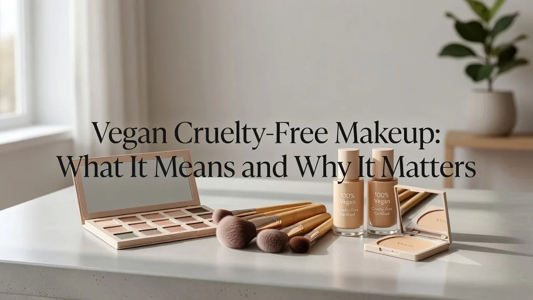 Professional header image for list-based article: Vegan Cruelty-Free Makeup: What It Means and Why It Matters