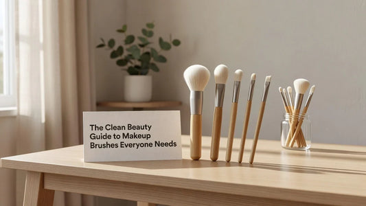 Professional header image for list-based article: The Clean Beauty Guide to Makeup Brushes Everyone Needs