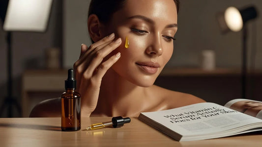 Professional header image for educational tutorial: What Vitamin C Serum Actually Does for Your Skin