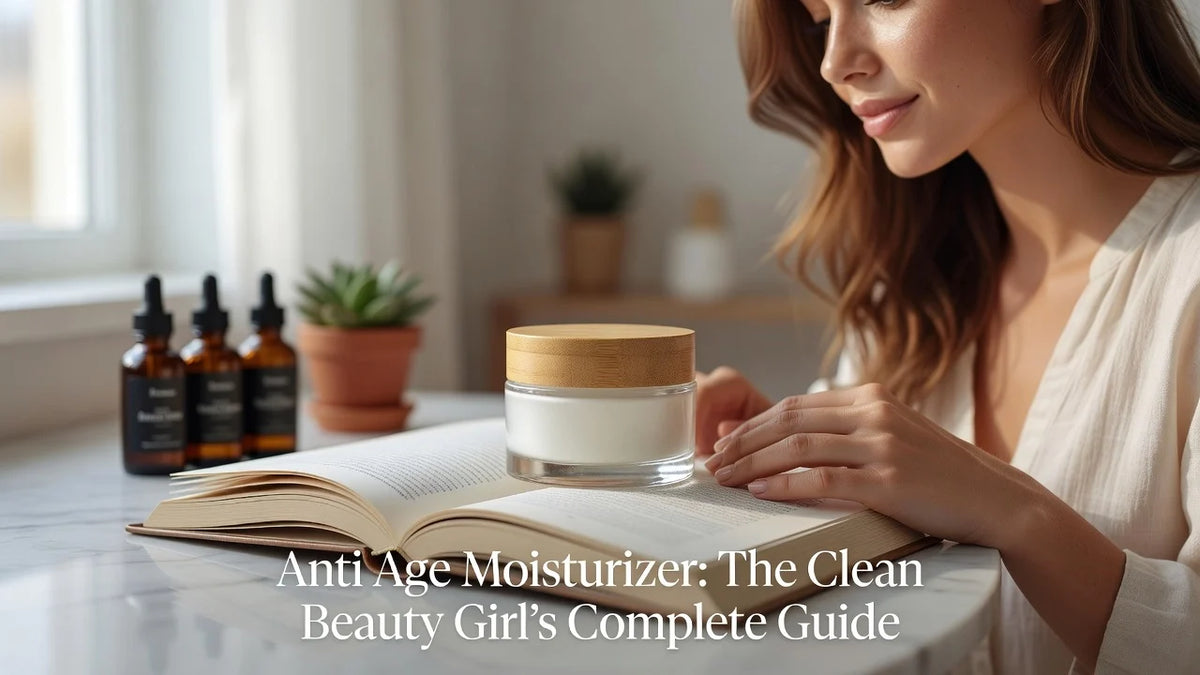 Professional header image for list-based article: Anti Age Moisturizer: The Clean Beauty Girl's Complete Guide