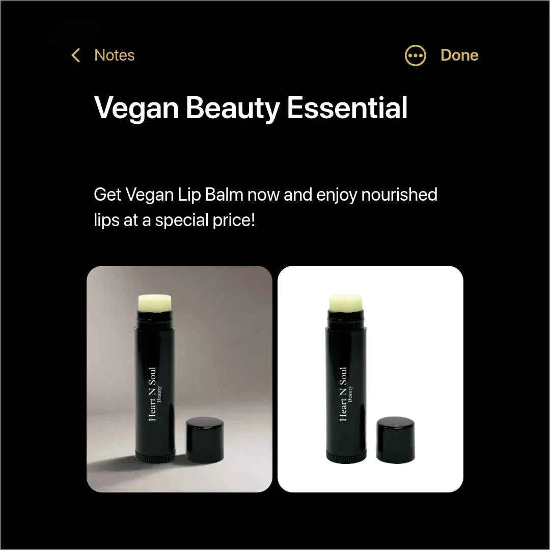 Vegan Lip Balm - Unscented Nourishing Daily Moisture
