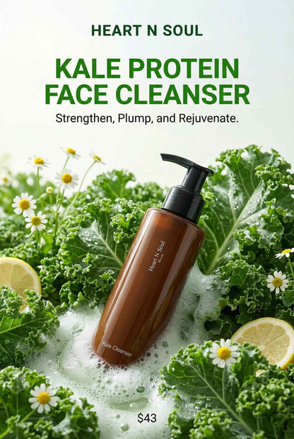 Kale Face Cleanser – Hydrating Vegan Daily Wash