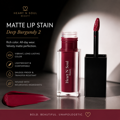 Matte Lip Stain - Deep Burgundy