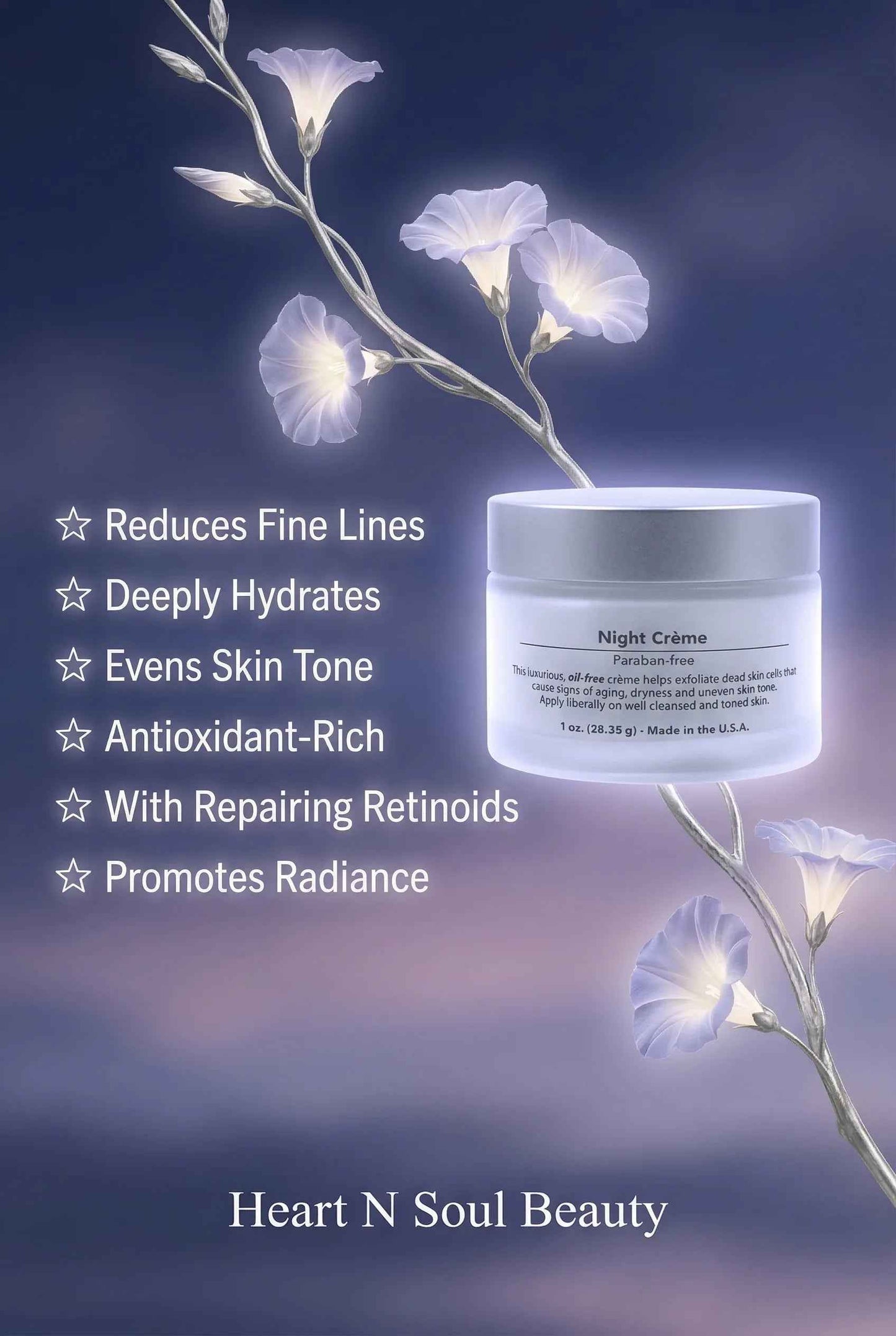 Night Renewal Face Cream – Glycolic & Retinol Care
